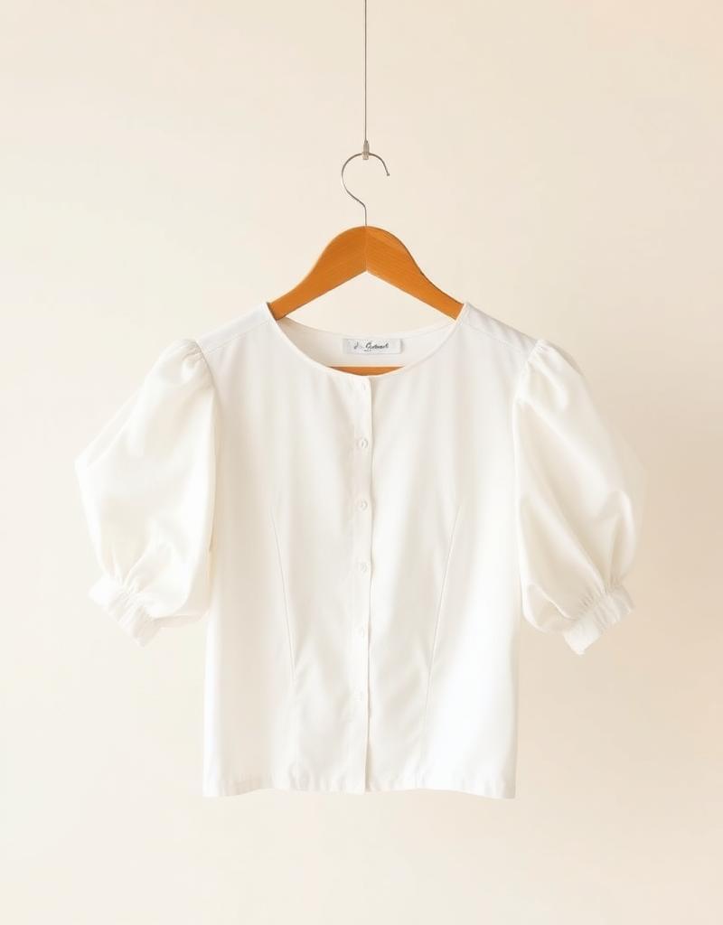 Puff Sleeve White Top
